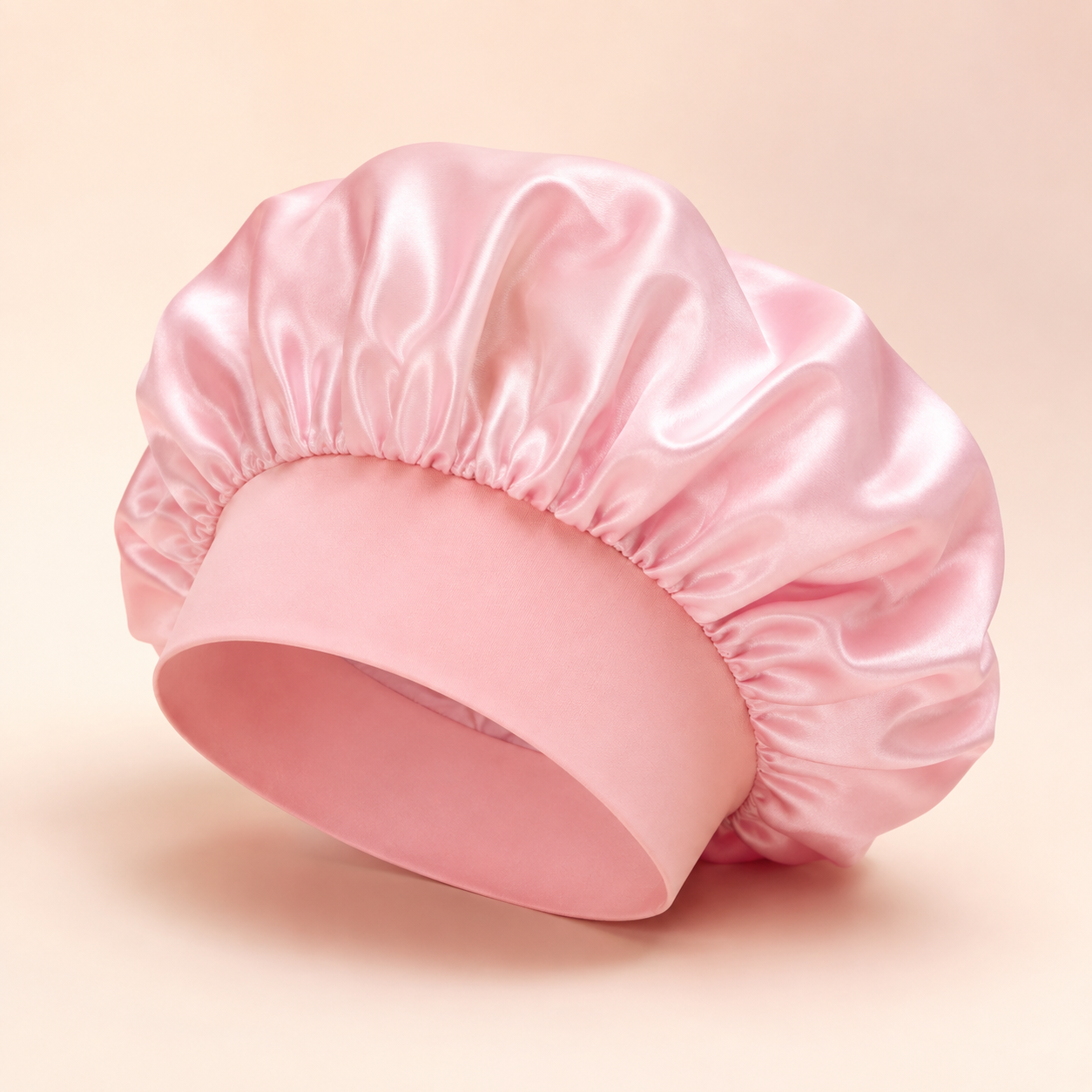 CJ Beauty pink satin bonnet